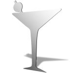 Cocktail Glass Mirror Design