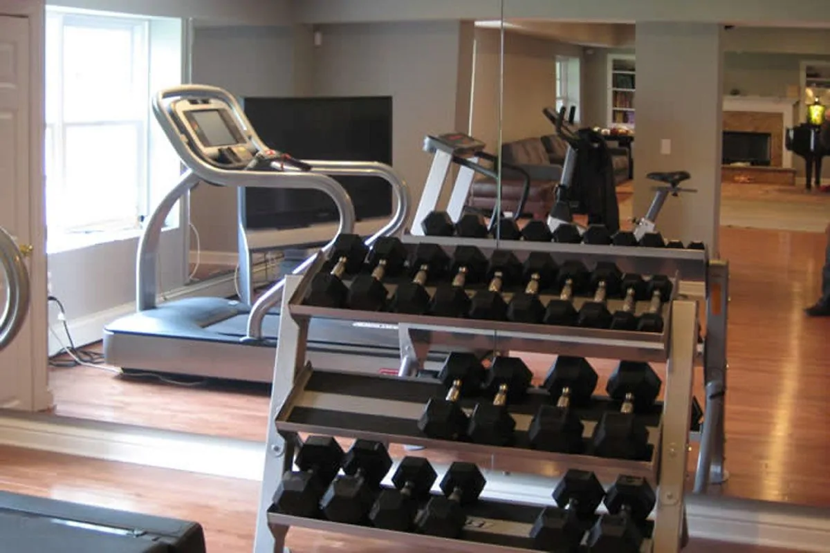 Completed gym wall mirror