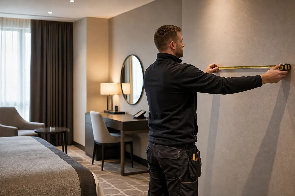 Site survey for hotel mirror installation