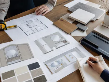 Mirror project drawings and schedule for a development