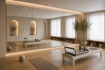 Boutique Pilates studio with made-to-measure mirrors